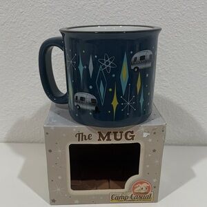 Camp casual Blue Mug with Retro Design